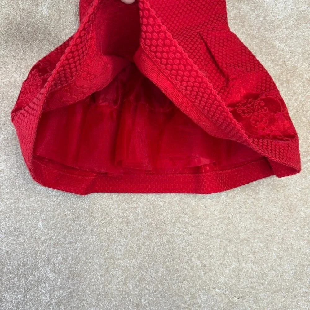 Janie‎ and Jack Red Christmas Dress Baby Size 6-12 Months 6M 12M Holiday Tulle